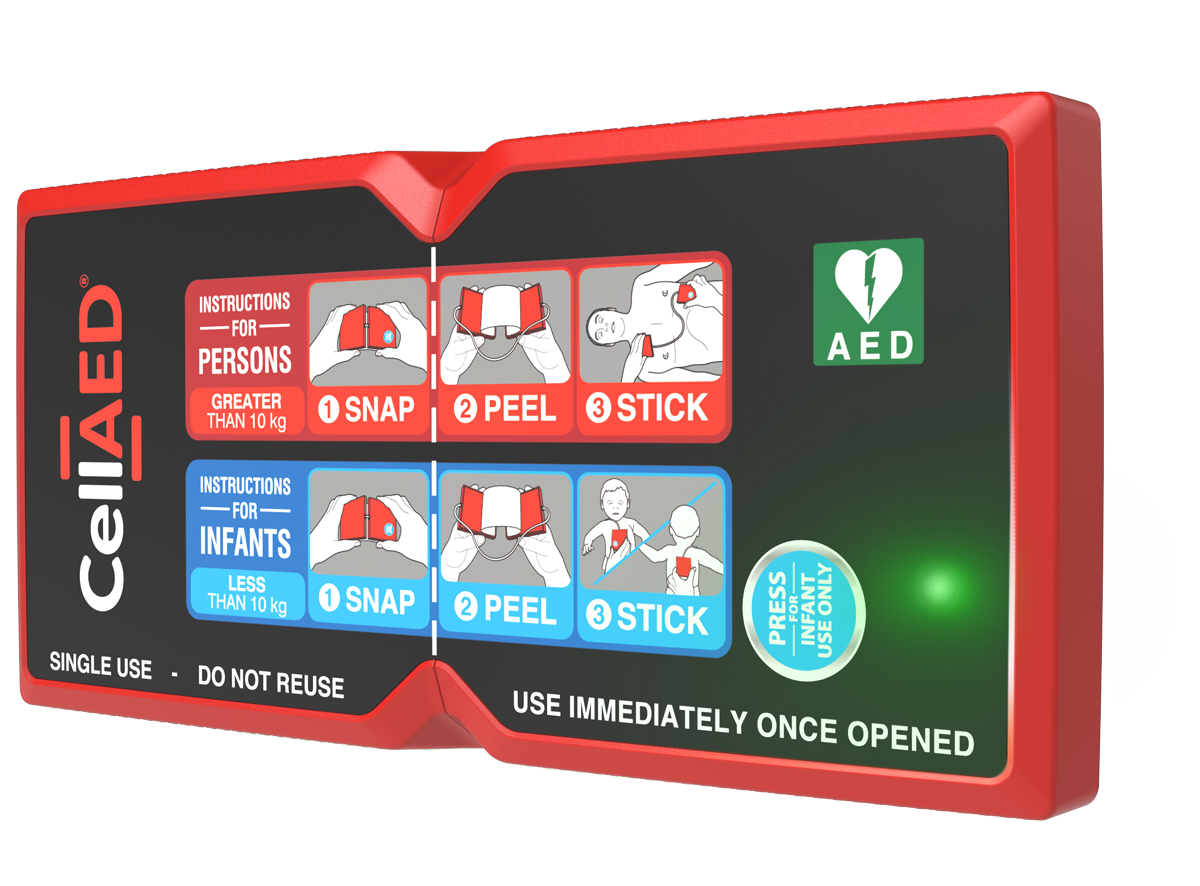 The Cellaed Trainer | Cell AED Defibrillator | CellAED Trainer | Personal  AED