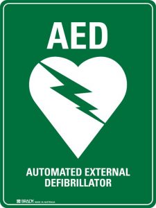The green lighting-heart AED sign should be as recognisable as a stop sign, alerting us to our nearest automated external defibrillator. Do you know where yours is?