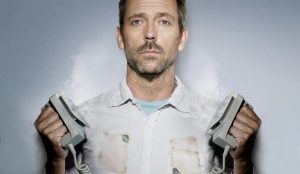 TV’s Dr Gregory House providing an excellent demonstration on how NOT to use a defibrillator.