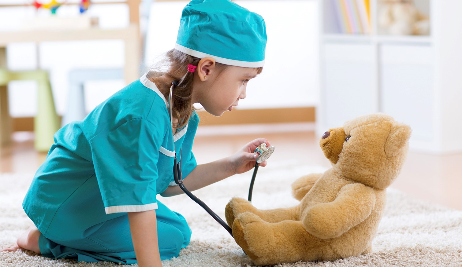 Stethoscope, scrubs, stuffed toy-as-patient: many of us grew up with toy medical equipment. How many of us had a toy AED?
